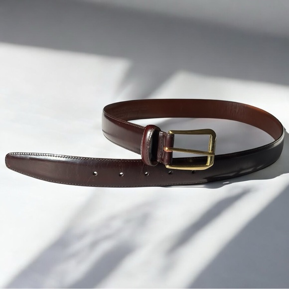 Coach Cordavan leather polished cowhide brown men’s belt made in USA 3931 | 34 - Picture 1 of 12
